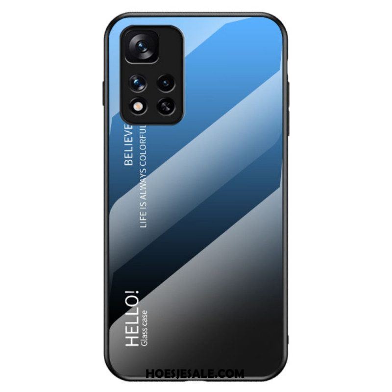 Telefoonhoesje voor Xiaomi Redmi Note 11 Pro Plus 5G Gehard Glas Hallo