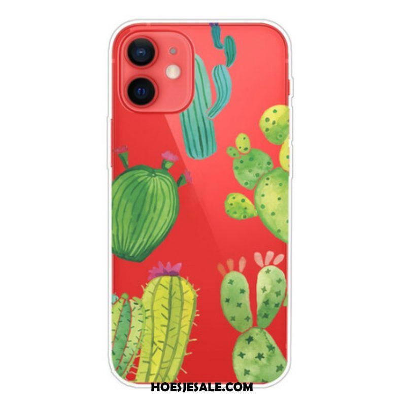 Telefoonhoesje voor iPhone 13 Mini Aquarel Cactussen