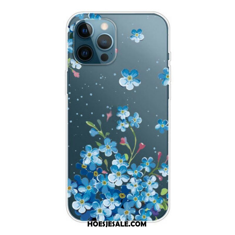 Telefoonhoesje voor iPhone 13 Pro Boeket Van Blauwe Bloemen