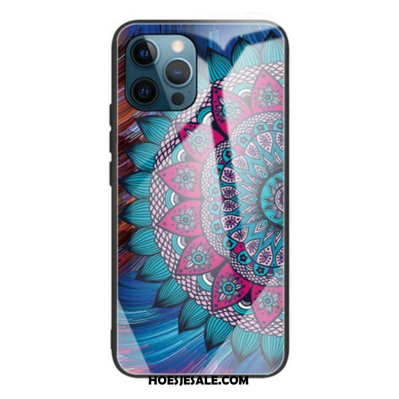 Telefoonhoesje voor iPhone 13 Pro Mandala Gehard Glas