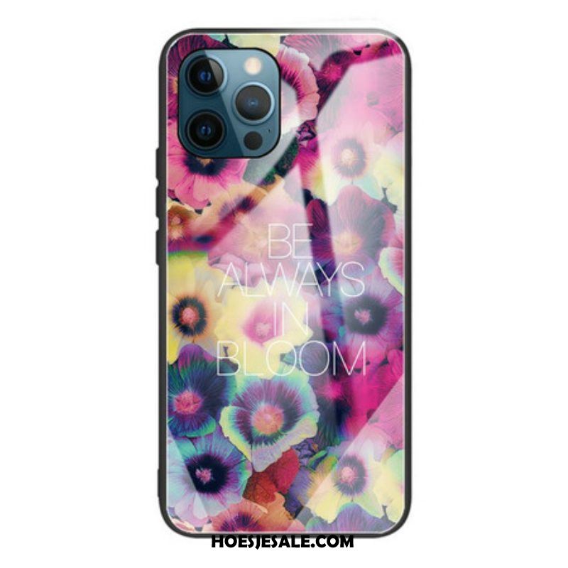 Telefoonhoesje voor iPhone 13 Pro Max Be Always In Bloom Gehard Glas