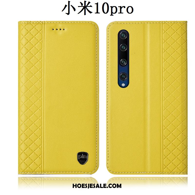 Xiaomi Mi 10 Pro Hoesje All Inclusive Bescherming Leren Etui Geel Anti-fall Kopen