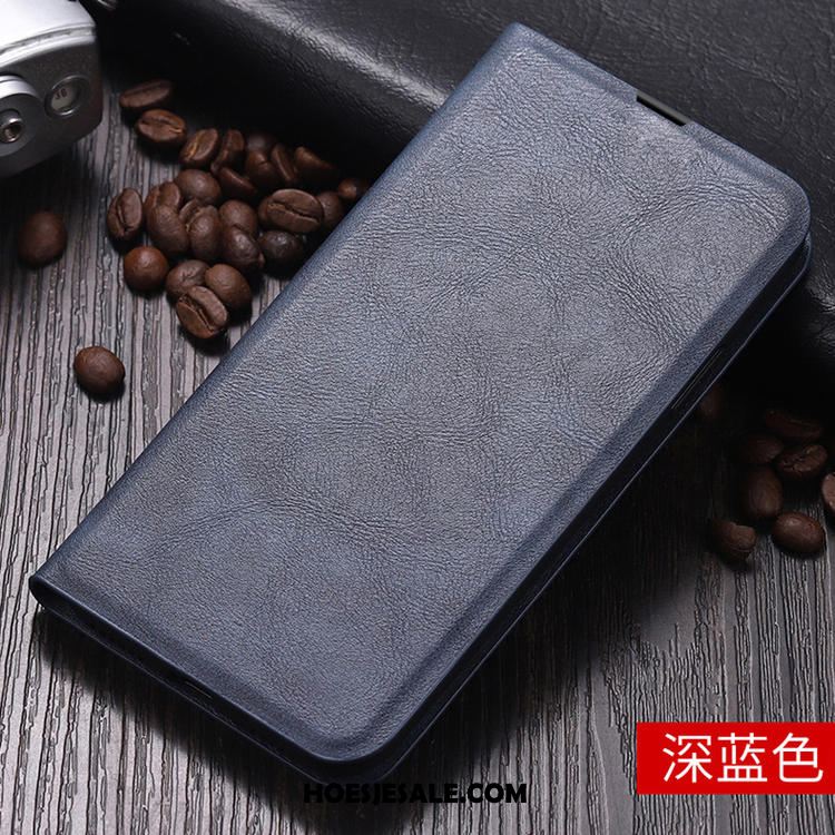 Xiaomi Mi 10 Pro Hoesje Eenvoudige Anti-fall Blauw Clamshell Kaart Goedkoop