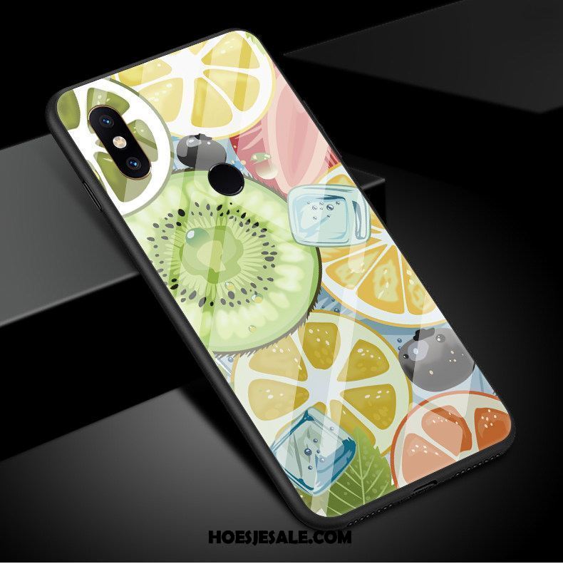 Xiaomi Mi 8 Hoesje Glas Aardbei Fruit Zacht Groen Sale