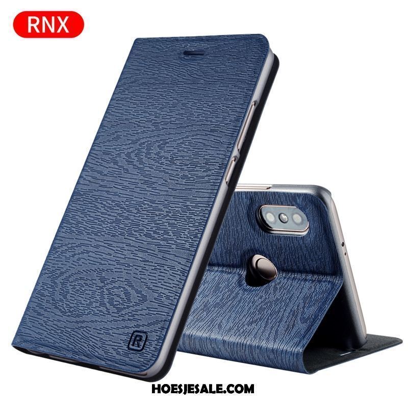 Xiaomi Mi 8 Hoesje Mobiele Telefoon Bescherming Blauw Leren Etui Anti-fall Kopen