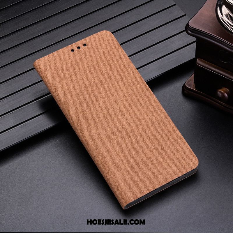 Xiaomi Mi 8 Lite Hoesje Leren Etui Jeugd Clamshell Mobiele Telefoon Geel Goedkoop