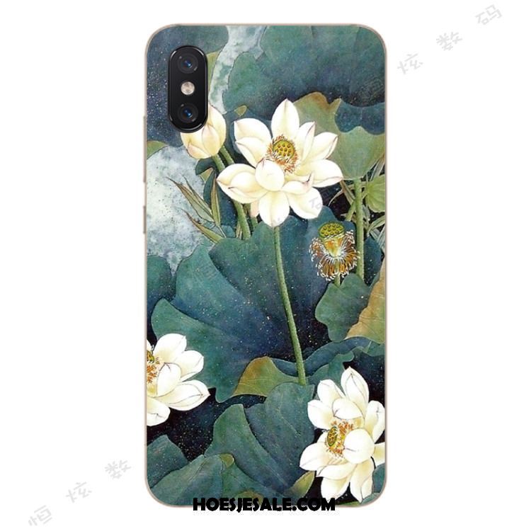 Xiaomi Mi 8 Pro Hoesje Bloemen Anti-fall Siliconen Bescherming Groen Sale