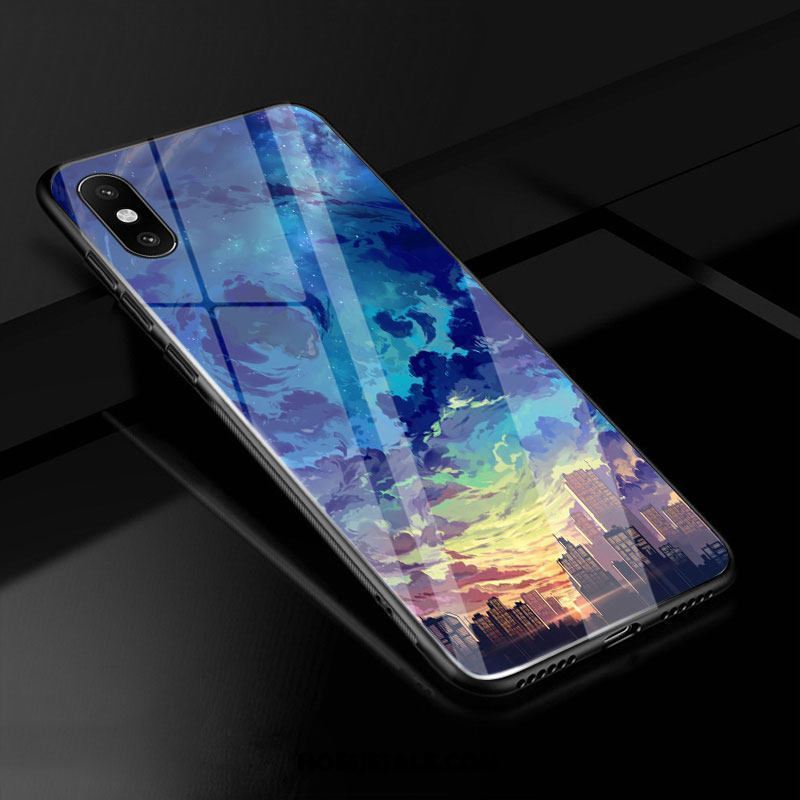 Xiaomi Mi 8 Pro Hoesje Hoes Gehard Glas Patroon All Inclusive Blauw Kopen