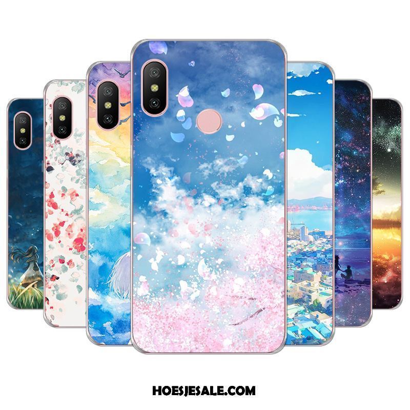 Xiaomi Mi A2 Hoesje Zacht Blauw Spotprent Hoes All Inclusive Goedkoop