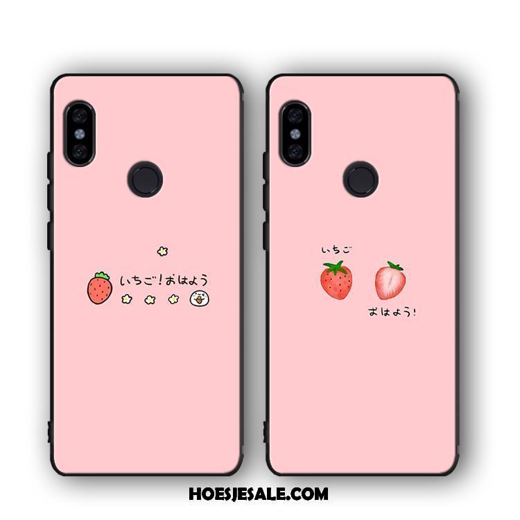 Xiaomi Mi Max 3 Hoesje Aardbei Anti-fall Zacht Roze Rood Kopen