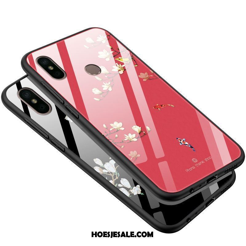 Xiaomi Mi Max 3 Hoesje Rood Hoes All Inclusive Hard Bloemen Kopen