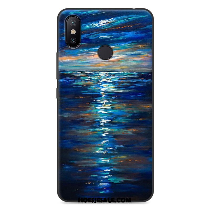 Xiaomi Mi Max 3 Hoesje Zacht Hoes Donkerblauw Scheppend Anti-fall Kopen