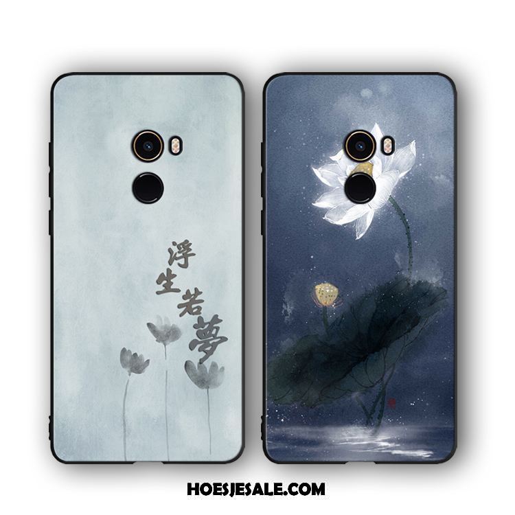 Xiaomi Mi Mix 2 Hoesje Anti-fall Inkt Hoge Zwart Bloemen Kopen