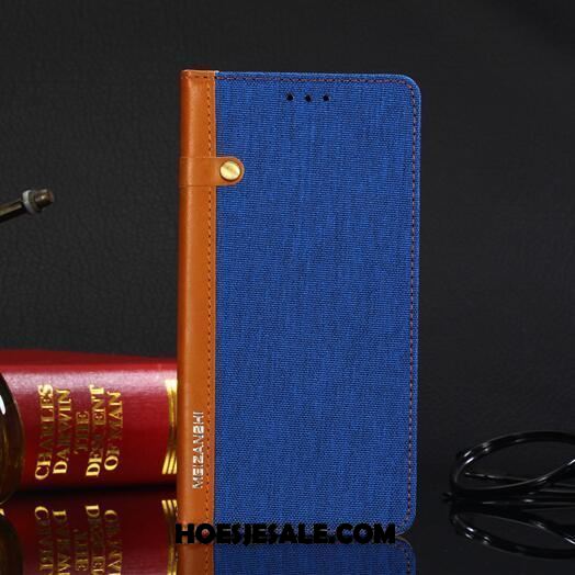 Xiaomi Redmi 5 Hoesje Rood Folio All Inclusive Bescherming Denim Sale