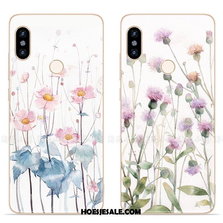 Xiaomi Redmi Note 5 Hoesje Kleur Bloemen Rood Mobiele Telefoon Wit Sale