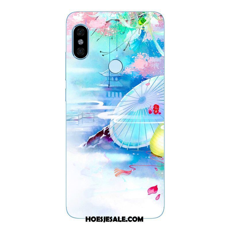 Xiaomi Redmi Note 5 Hoesje Siliconen Mobiele Telefoon Hoes Blauw Landschap Goedkoop