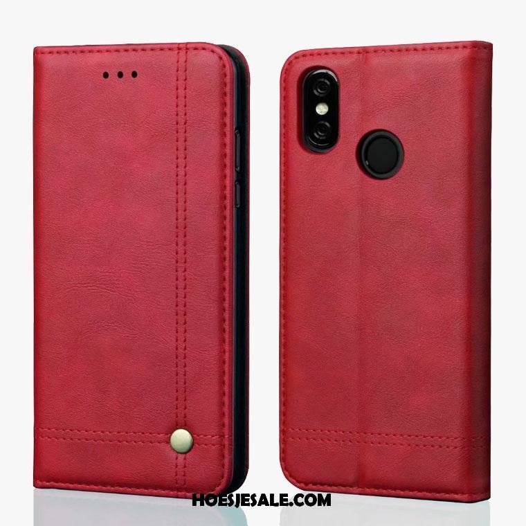 Xiaomi Redmi S2 Hoesje Rood Folio Bescherming Mobiele Telefoon Hoes Goedkoop