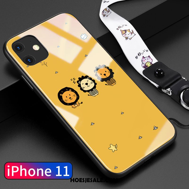 iPhone 11 Hoesje Bescherming Spotprent All Inclusive Leeuw Glas Kopen