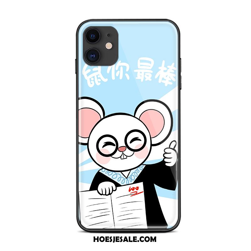 iPhone 11 Hoesje Blauw Anti-fall Rat Glas Bescherming Korting