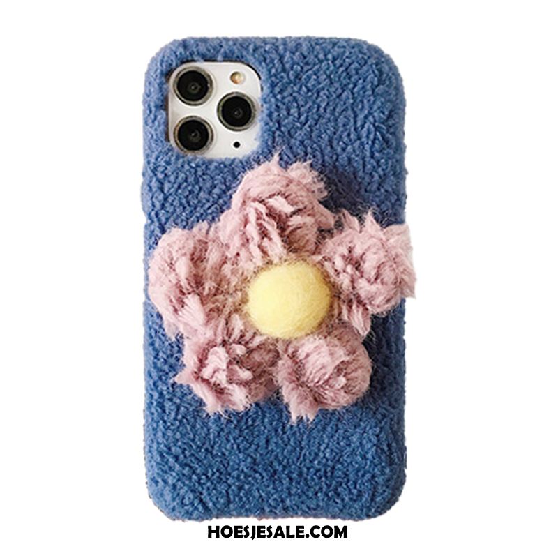 iPhone 11 Pro Hoesje Bloemen Anti-fall Zacht Pluche Bescherming Goedkoop