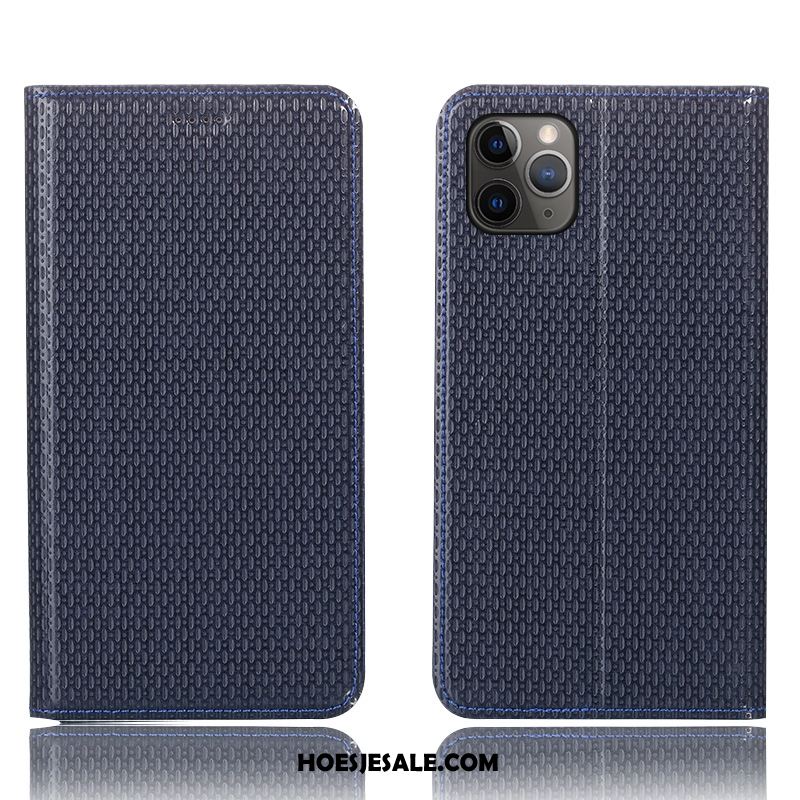 iPhone 11 Pro Hoesje Mobiele Telefoon Donkerblauw Anti-fall Hoes Folio Kopen