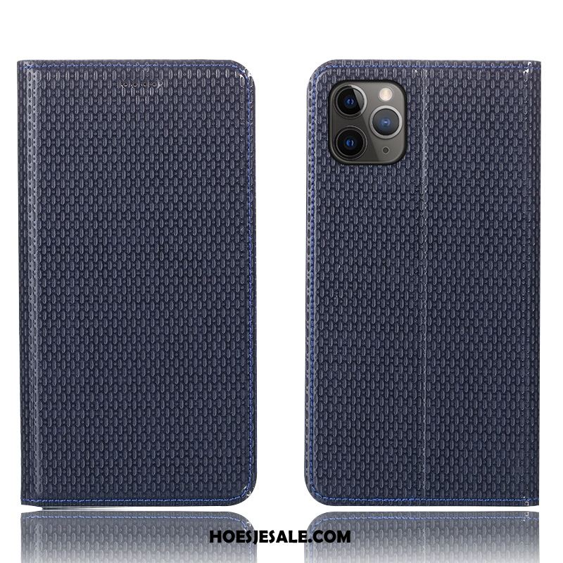 iPhone 11 Pro Hoesje Mobiele Telefoon Donkerblauw Anti-fall Hoes Folio Kopen