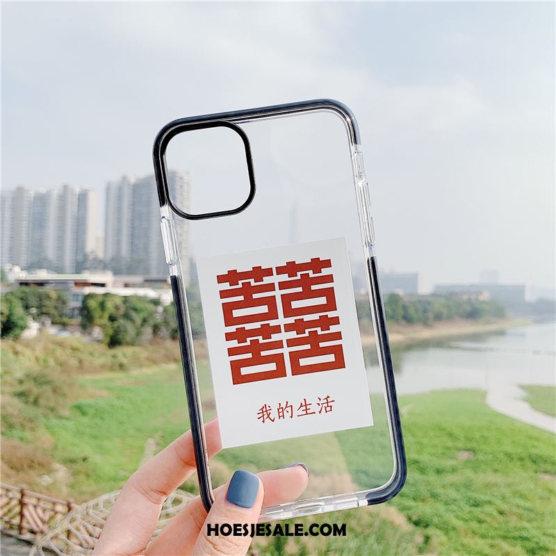 iPhone 11 Pro Hoesje Rood Lovers Doorzichtig Siliconen Wit Sale