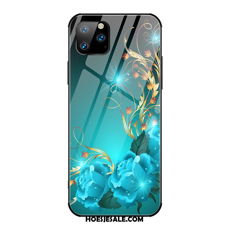 iPhone 11 Pro Hoesje Trendy Merk Glas Dun Anti-fall Blauw Online