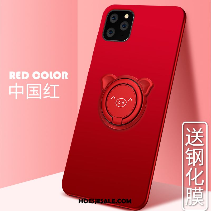 iPhone 11 Pro Max Hoesje Dun Anti-fall Rood Schrobben Mobiele Telefoon Online