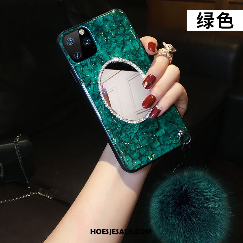 iPhone 11 Pro Max Hoesje Pompom Persoonlijk Mobiele Telefoon Scheppend Groen Sale