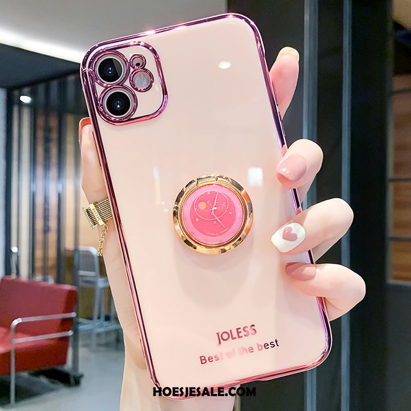 iPhone 12 Hoesje Anti-fall Roze Eenvoudige Scheppend Persoonlijk Goedkoop