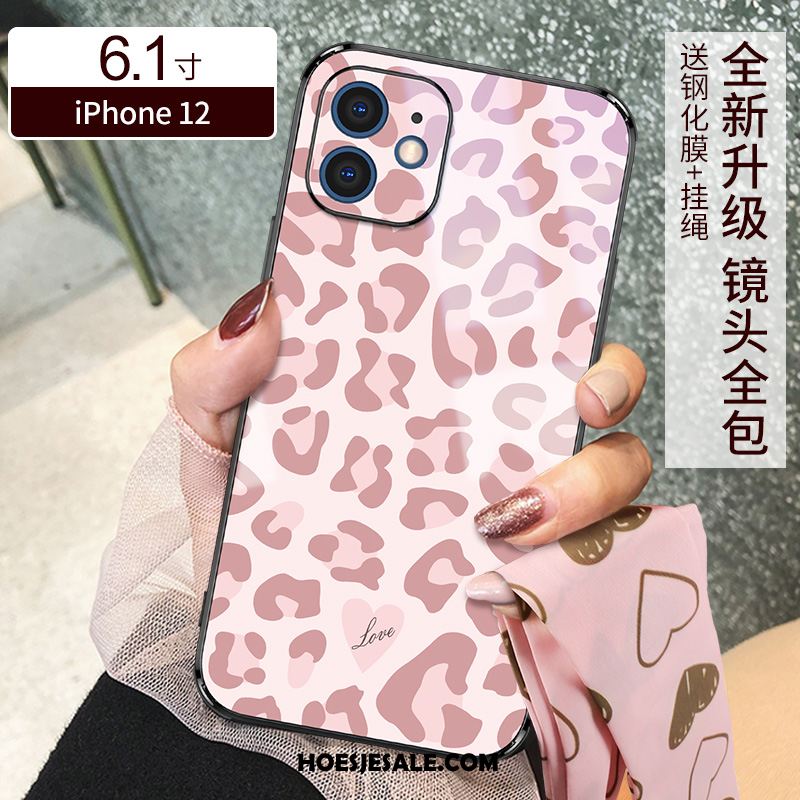 iPhone 12 Hoesje Bescherming Roze All Inclusive Mobiele Telefoon Glas Goedkoop