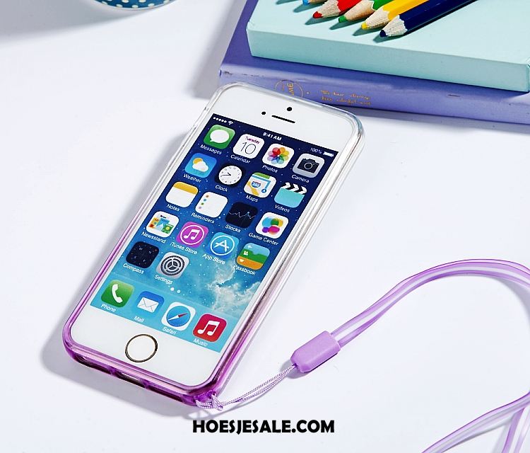 iPhone 5 / 5s Hoesje Hoes Anti-fall Hanger Purper Zacht Aanbiedingen