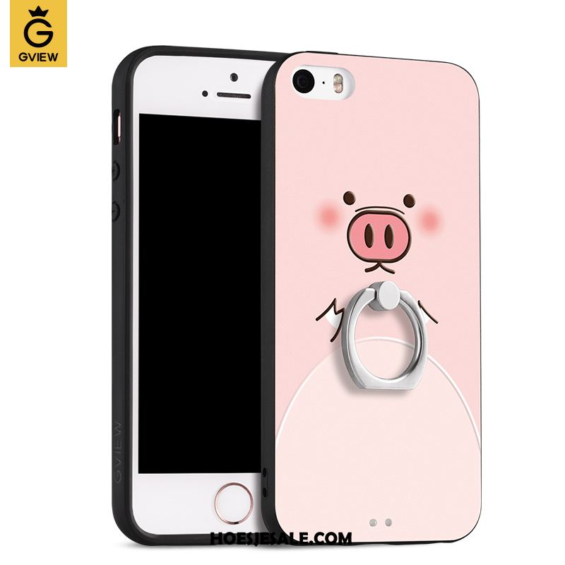 iPhone 5 / 5s Hoesje Hoes Hanger Roze Siliconen Mobiele Telefoon Kopen