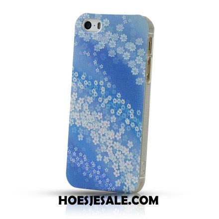 iPhone 5 / 5s Hoesje Mobiele Telefoon Blauw Anti-fall Hoes Reliëf Goedkoop