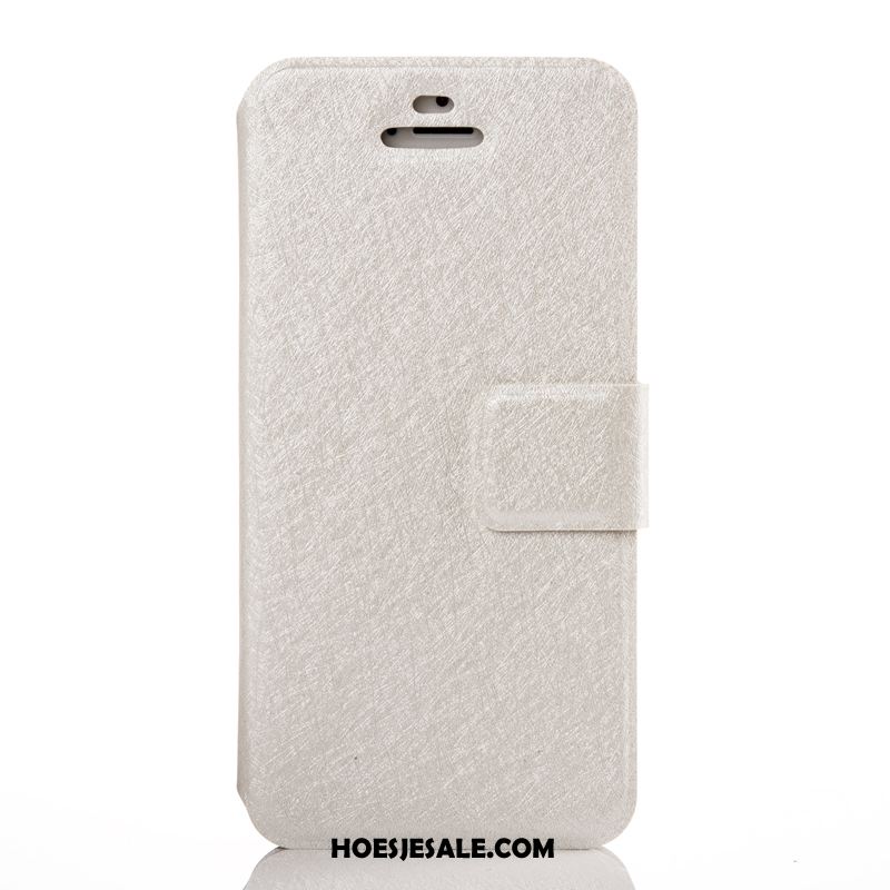 iPhone 5 / 5s Hoesje Wit Hoes Zilver Mobiele Telefoon Leren Etui Sale