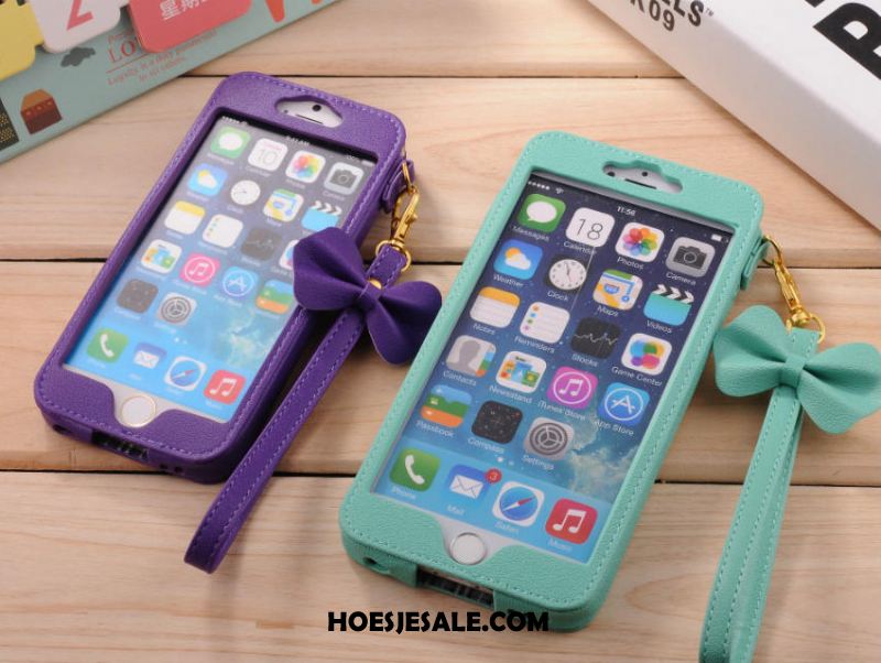 iPhone 5c Hoesje Leren Etui Mooie Purper All Inclusive Vers Goedkoop