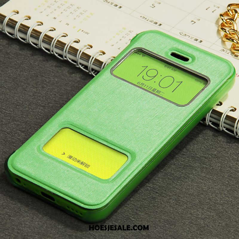 iPhone 5c Hoesje Mobiele Telefoon Leren Etui Groen Hoes Bescherming Online