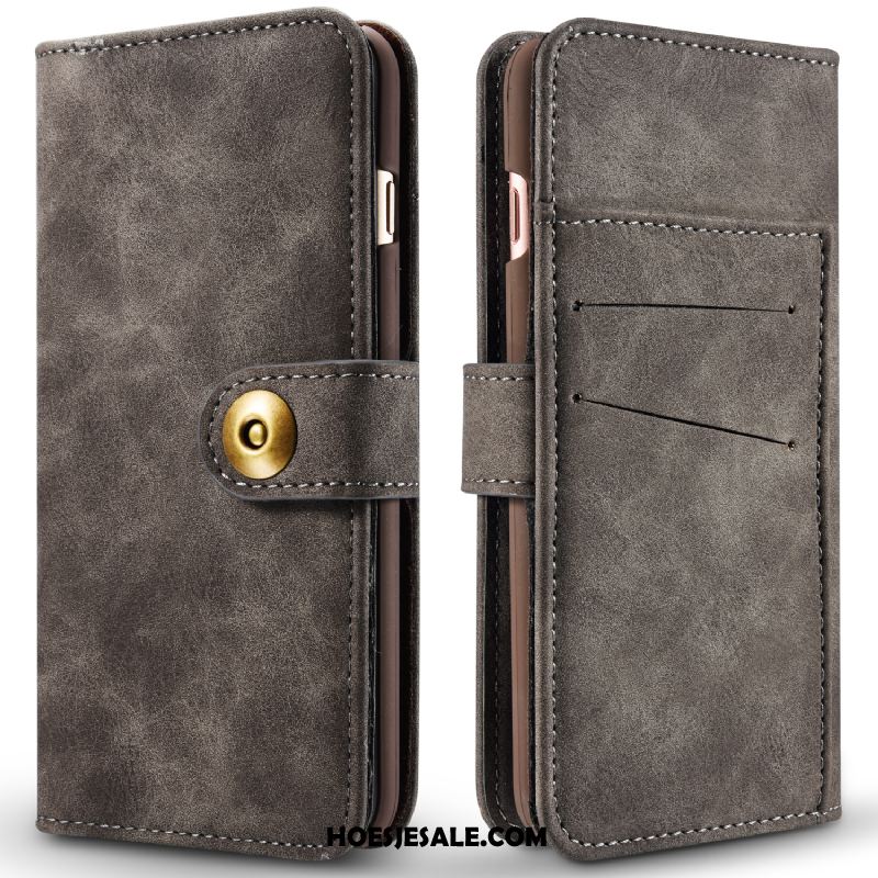 iPhone 6 / 6s Hoesje Leren Etui Grijs Mobiele Telefoon Portemonnee Anti-fall Sale