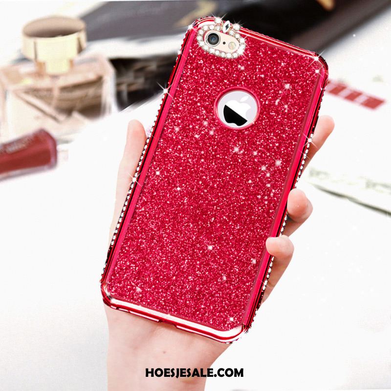 iPhone 6 / 6s Hoesje Met Strass Hoes Rood Scheppend Anti-fall Sale