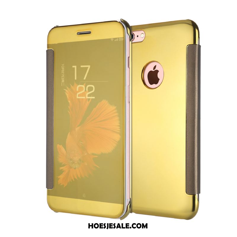 iPhone 6 / 6s Hoesje Mobiele Telefoon Bescherming Leren Etui Plating Spiegel Winkel