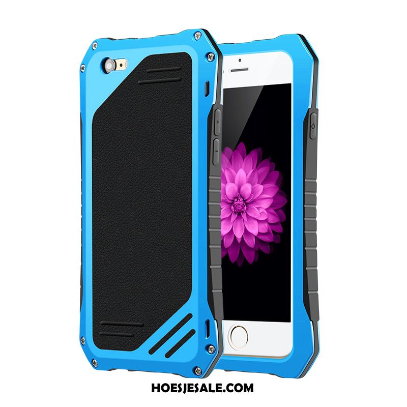 iPhone 6 / 6s Plus Hoesje Siliconen Blauw Metaal Trend All Inclusive Online