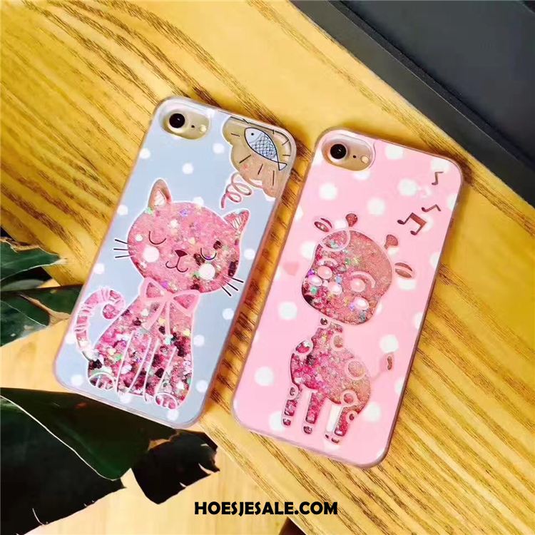 iPhone 7 Hoesje Lovers Mooie Drijfzand Trendy Merk Kat Goedkoop