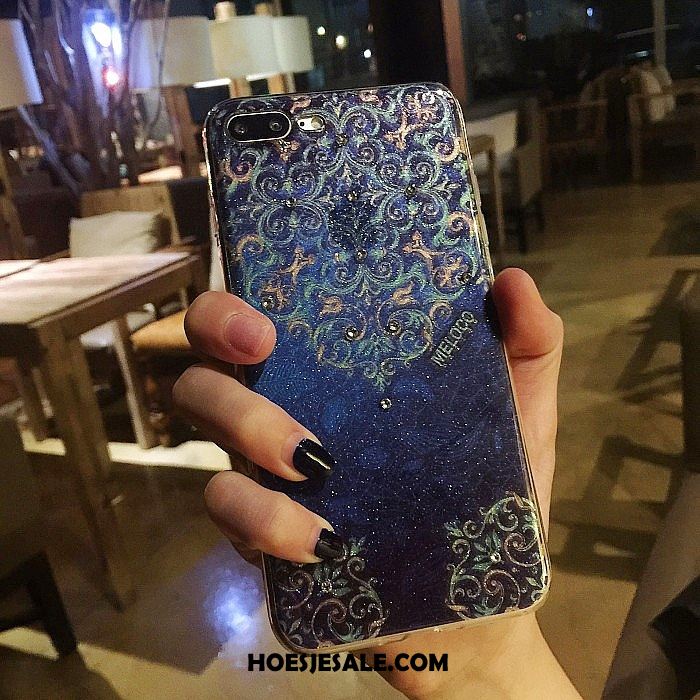 iPhone 7 Plus Hoesje Bescherming Bloemen Roze Met Strass Trend Kopen