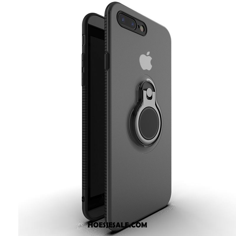 iPhone 7 Plus Hoesje Magnetisch Trend Zwart Ring Nieuw Korting