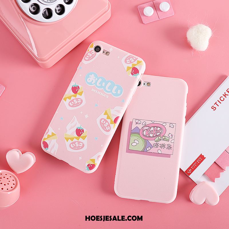 iPhone 8 Hoesje Siliconen Mobiele Telefoon All Inclusive Anti-fall Roze Sale