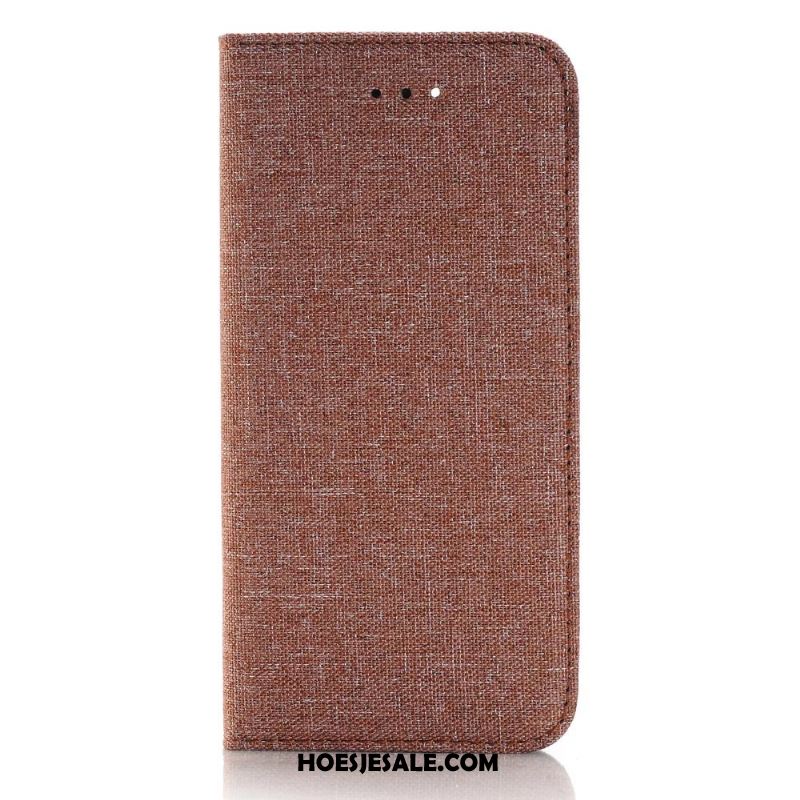 iPhone 8 Plus Hoesje Folio Bescherming Denim Leren Etui Hoes Aanbiedingen