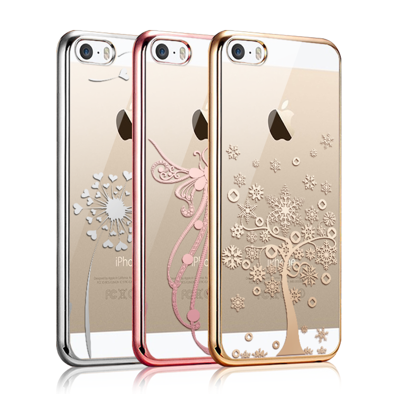 iPhone Se Hoesje Zacht Plating Doorzichtig Goud Hoes Kopen