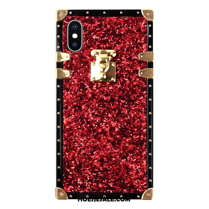 iPhone X Hoesje Rood Anti-fall Nieuw Goud Net Red Korting