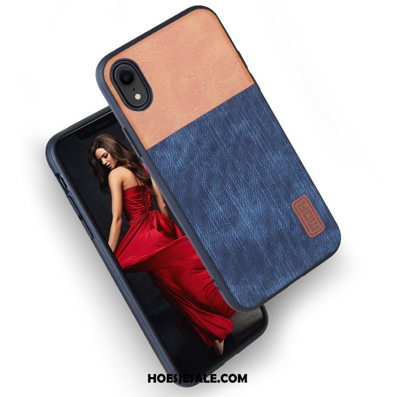 iPhone Xr Hoesje Blauw Hoes Schrobben Bescherming Mobiele Telefoon Korting